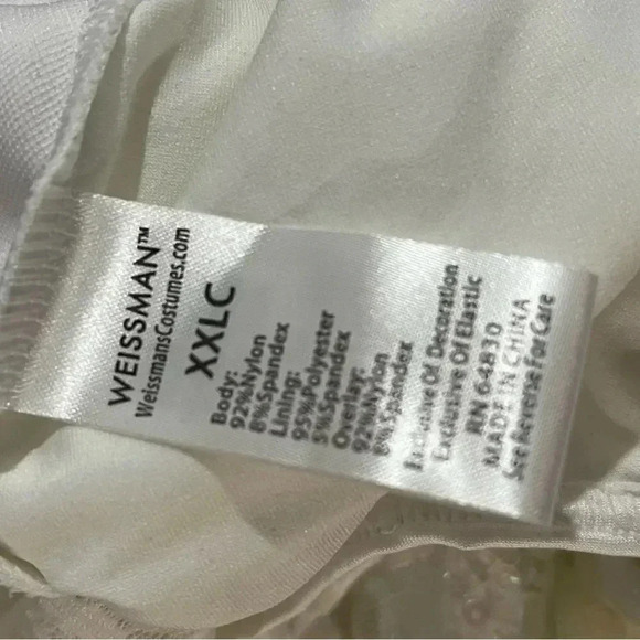 Weissman iridescent long sleeve asymmetrical dance costume XXLC in GUC - Picture 5 of 11